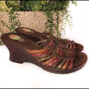 Earth Spirit Wedge Womens Sandals Leather Upper